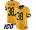 Green Bay Packers #38 Tramon Williams Limited Gold Rush Vapor Untouchable 100th Season Football Jersey