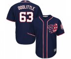 Washington Nationals #63 Sean Doolittle Replica Navy Blue Alternate 2 Cool Base Baseball Jersey