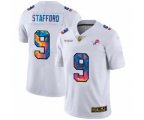 Detroit Lions #9 Matthew Stafford White Multi-Color 2020 Football Crucial Catch Limited Football Jersey