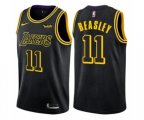 Los Angeles Lakers #11 Michael Beasley Authentic Black City Edition NBA Jersey