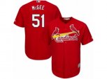 St. Louis Cardinals #51 Willie McGee Replica Red Alternate Cool Base MLB Jersey