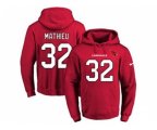 Arizona Cardinals #32 Tyrann Mathieu Red Name & Number Pullover NFL Hoodie