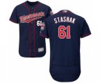Minnesota Twins Cody Stashak Authentic Navy Blue Alternate Flex Base Authentic Collection Baseball Player Jersey