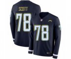 Los Angeles Chargers #78 Trent Scott Limited Navy Blue Therma Long Sleeve Football Jersey
