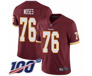 Washington Redskins #76 Morgan Moses Burgundy Red Team Color Vapor Untouchable Limited Player 100th Season Football Jersey