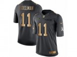 New England Patriots #11 Julian Edelman Limited Black Gold Salute to Service NFL Jersey
