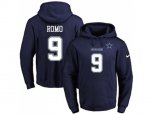 Dallas Cowboys #9 Tony Romo Navy Blue Name & Number Pullover NFL Hoodie