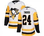 Adidas Pittsburgh Penguins #24 Jarred Tinordi Authentic White Away NHL Jersey