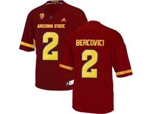 Men\'s Arizona State Sun Devils Mike Bercovici #2 College Football Jersey - Maroon