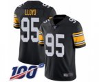 Pittsburgh Steelers #95 Greg Lloyd Black Alternate Vapor Untouchable Limited Player 100th Season Football Jersey