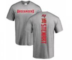 Tampa Bay Buccaneers #36 M.J. Stewart Ash Backer T-Shirt