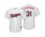 Los Angeles Dodgers #31 Joc Pederson White 2017 Independence Day Cool Base Jersey