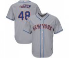 New York Mets #48 Jacob deGrom Replica Grey Road Cool Base Baseball Jersey