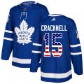 Toronto Maple Leafs #15 Adam Cracknell Authentic Royal Blue USA Flag Fashion NHL Jersey
