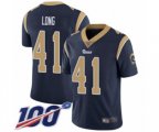 Los Angeles Rams #41 David Long Navy Blue Team Color Vapor Untouchable Limited Player 100th Season Football Jersey