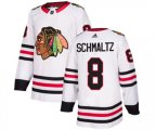 Chicago Blackhawks #8 Nick Schmaltz Authentic White Away NHL Jersey