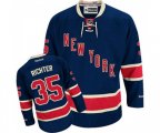 Reebok New York Rangers #35 Mike Richter Authentic Navy Blue Third NHL Jersey
