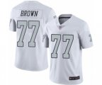 Oakland Raiders #77 Trent Brown Limited White Rush Vapor Untouchable Football Jersey