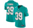 Miami Dolphins #39 Larry Csonka Aqua Green Team Color Vapor Untouchable Limited Player Football Jersey