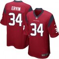 Houston Texans #34 Tyler Ervin Game Red Alternate NFL Jersey