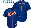 New York Mets #1 Mookie Wilson Replica Royal Blue Alternate Home Cool Base Baseball Jersey