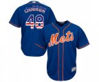 New York Mets #48 Jacob DeGrom Authentic Royal Blue USA Flag Fashion Baseball Jersey