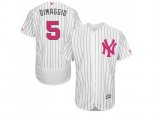 New York Yankees #5 Joe DiMaggio Authentic White Fashion Flex Base MLB Jersey