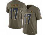 Los Angeles Chargers #17 Philip Rivers Limited Olive 2017 Salute to Service NFL Jersey