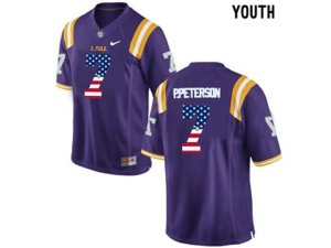2016 US Flag Fashion Youth LSU Tigers Patrick Peterson #7 College Football Limited Jersey - Purple
