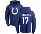 Indianapolis Colts #17 Devin Funchess Royal Blue Name & Number Logo Pullover Hoodie
