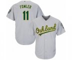 Oakland Athletics Dustin Fowler Replica Grey Road Cool Base Baseball Player Jersey