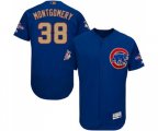 Chicago Cubs #38 Mike Montgomery Royal Blue 2017 Gold Champion Flexbase Authentic Collection MLB Jersey
