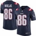 New England Patriots #86 Troy Niklas Limited Navy Blue Rush Vapor Untouchable NFL Jersey