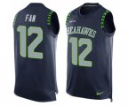 Seattle Seahawks 12th Fan Limited Steel Blue Player Name & Number Tank Top Football Jersey