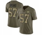 Kansas City Chiefs #57 Breeland Speaks Limited Olive Camo 2017 Salute to Service Football Jersey
