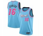 Miami Heat #16 James Johnson Authentic Blue Basketball Jersey - 2019-20 City Edition