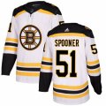 Boston Bruins #51 Ryan Spooner Authentic White Away NHL Jersey