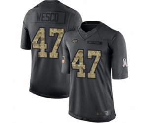 New York Jets #47 Trevon Wesco Limited Black 2016 Salute to Service Football Jersey