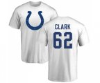 Indianapolis Colts #62 Le'Raven Clark White Name & Number Logo T-Shirt
