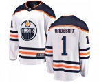 Edmonton Oilers #1 Laurent Brossoit Fanatics Branded White Away Breakaway NHL Jersey