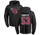 Arizona Cardinals #53 A.Q. Shipley Black Name & Number Logo Pullover Hoodie