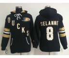women nhl jerseys anaheim ducks #8 teemu selanne black[pullover hooded sweatshirt]