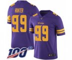 Minnesota Vikings #99 Danielle Hunter Limited Purple Rush Vapor Untouchable 100th Season Football Jersey
