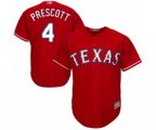 Texas Rangers #4 Dak Prescott Replica Red Alternate Cool Base Baseball Jersey