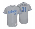 Los Angeles Dodgers #31 Joc Pederson Gray 2017 Fathers Day Flex Base Jersey