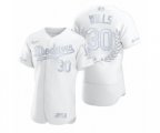 Maury Wills Los Angeles Dodgers White Awards Collection NL MVP Jersey