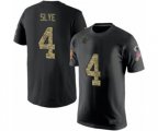 Carolina Panthers #4 Joey Slye Black Camo Salute to Service T-Shirt