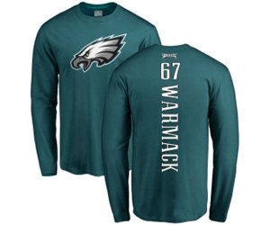 Philadelphia Eagles #67 Chance Warmack Green Backer Long Sleeve T-Shirt