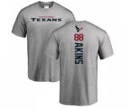Houston Texans #88 Jordan Akins Ash Backer T-Shirt