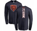 Chicago Bears #24 Buster Skrine Navy Blue Backer Long Sleeve T-Shirt